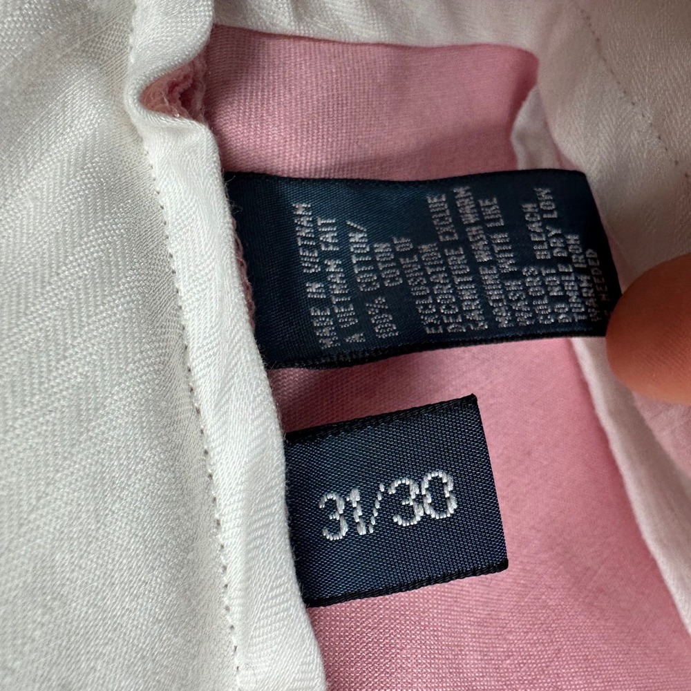 Polo Ralph Lauren Mens Chino Pants Pink Cotton Straight Leg 31x30 - Picture 6 of 10